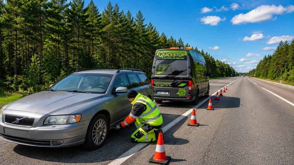 QuickStop hjälp på vägen – däckservice vid vägkanten